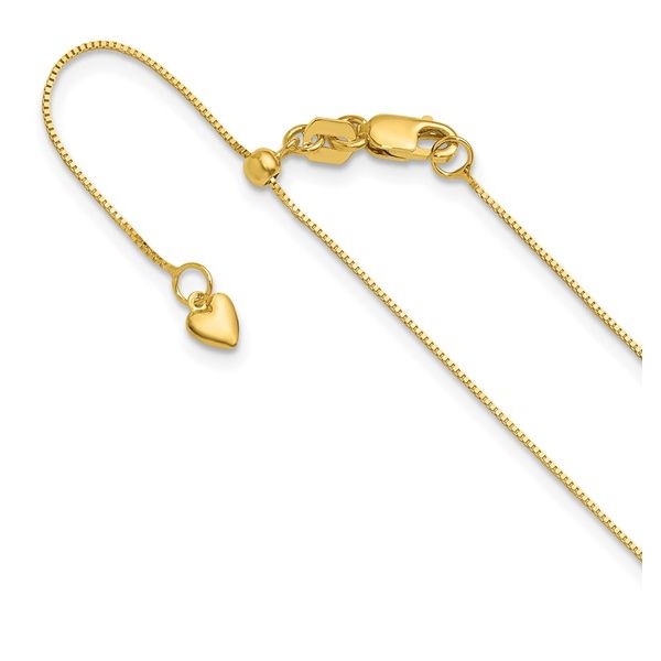 Adjustable Yellow Gold Box Chain Barnett Jewelers Jacksonville, FL