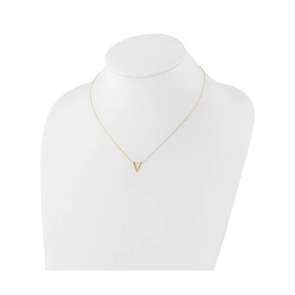 Gold V Necklace Image 3 Barnett Jewelers Jacksonville, FL