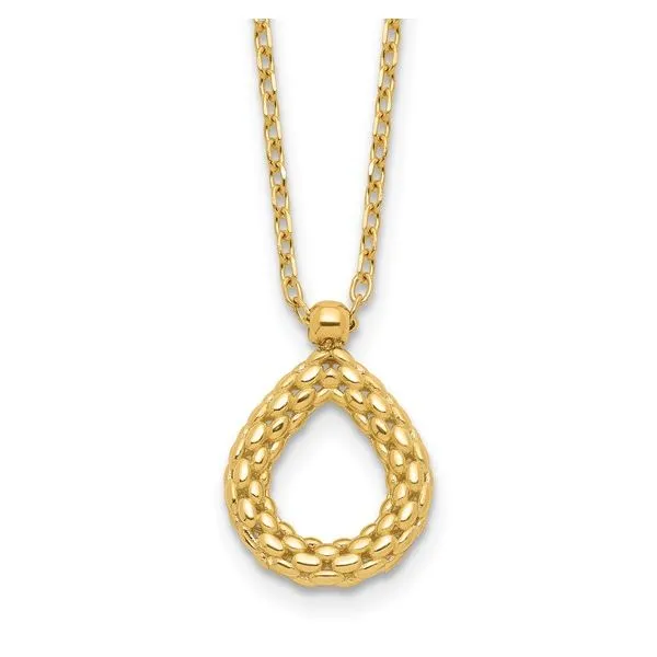 Yellow Gold Teardrop Necklace Barnett Jewelers Jacksonville, FL