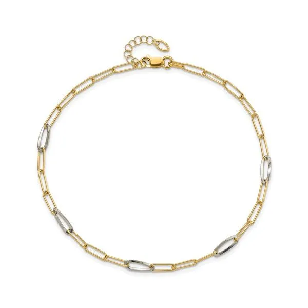 14K 2 Tone Anklet Barnett Jewelers Jacksonville, FL