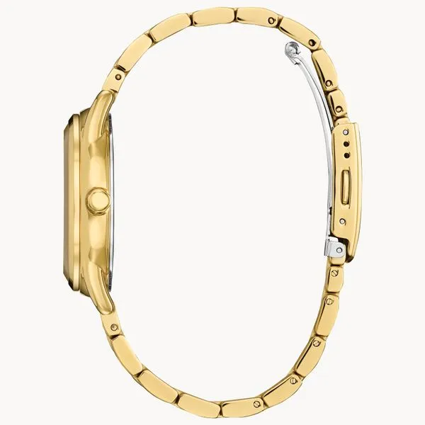 Ladies Yellow Tone Eco-Drive Black Dial Watch Image 2 Barnett Jewelers Jacksonville, FL
