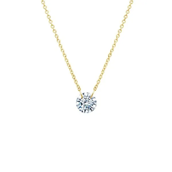 Frameless Solitaire Necklace Barnett Jewelers Jacksonville, FL
