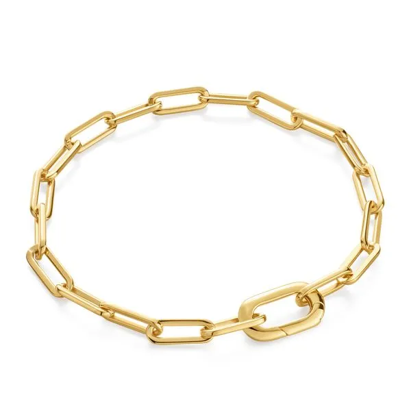 Gold Linked Chunky Bracelet Barnett Jewelers Jacksonville, FL