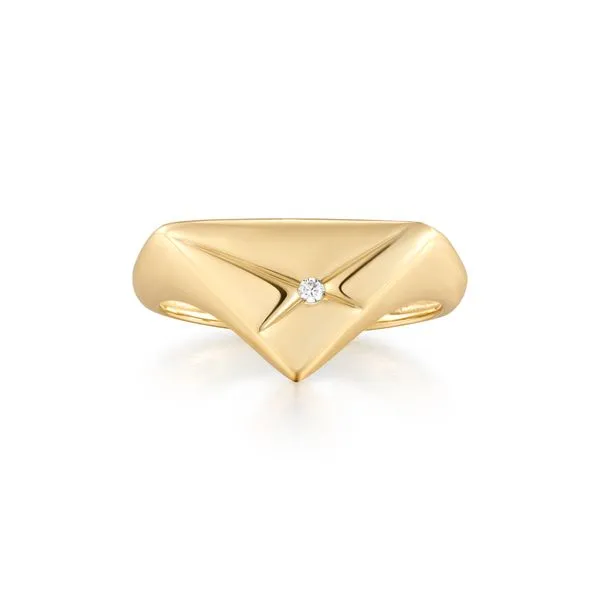 Gold Kiss Triangle Ring Barnett Jewelers Jacksonville, FL