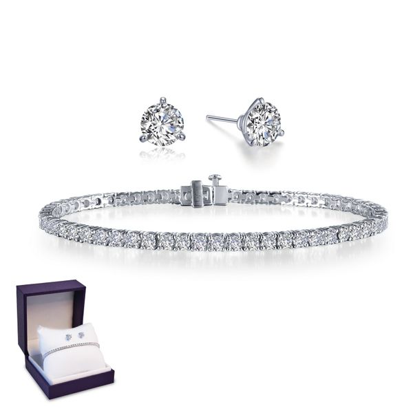 Tennis Bracelet Solitaire Earrings Set Barnett Jewelers Jacksonville, FL