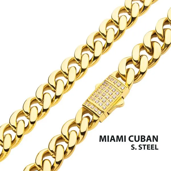 18K Gold IP 8mm Miami Cuban Chain Barnett Jewelers Jacksonville, FL
