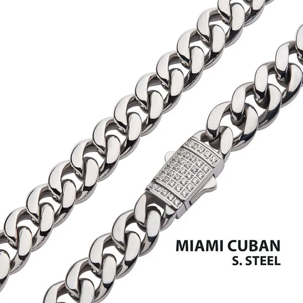 Stainless Steel 8mm Miami Cuban Chain Barnett Jewelers Jacksonville, FL