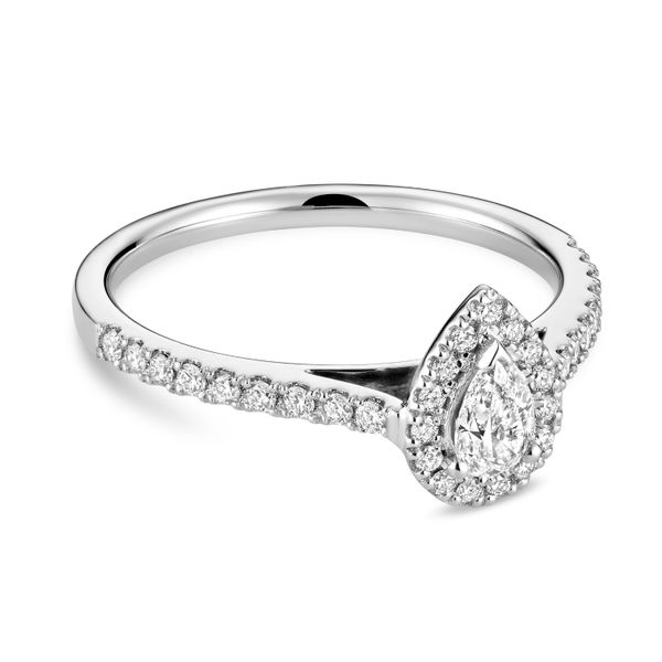 14KW Pear Shape Halo Diamond Engagement Ring Barthau Jewellers Stouffville, ON