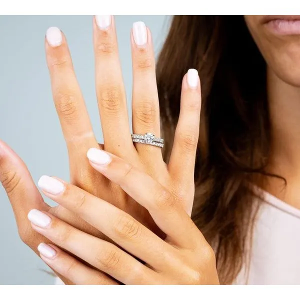 14K White Gold 0.35tw Semi Eternity Diamond Band Image 2 Barthau Jewellers Stouffville, ON