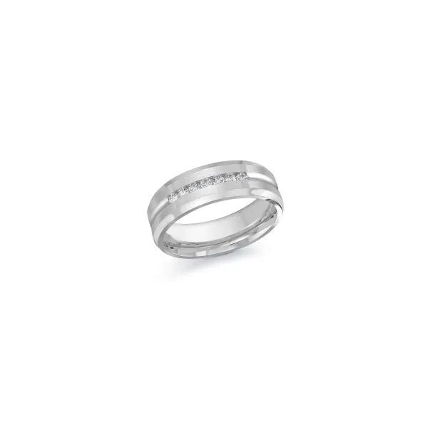10K White Gold 7MM 0.25TW Diamond Wedding Band Barthau Jewellers Stouffville, ON
