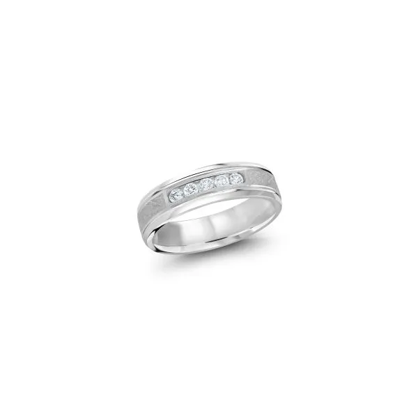 10K White Gold 6MM 0.25TW Diamond Wedding Band Barthau Jewellers Stouffville, ON