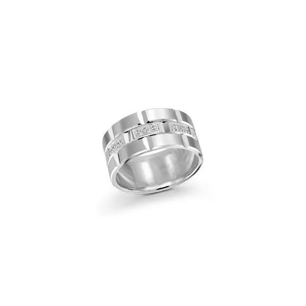 10K White Gold 11MM 0.36TW Diamond Wedding Band Barthau Jewellers Stouffville, ON