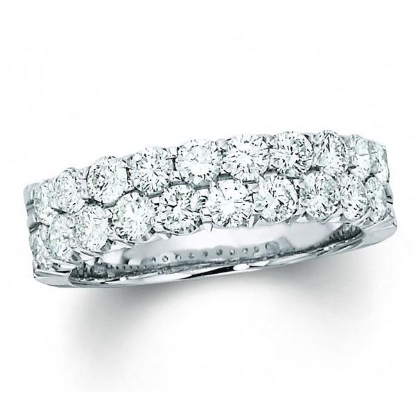 14KW 1.00TW I1 G-H DIAMOND DBL ROW RING Barthau Jewellers Stouffville, ON