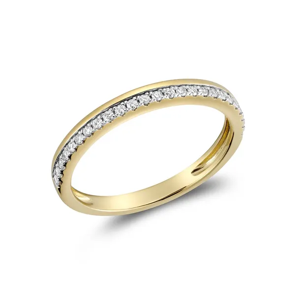 10K Yellow Gold Half Semi Eternity Diamond Ring Barthau Jewellers Stouffville, ON