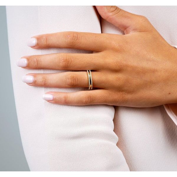 14K Yellow Gold 0.20TW Double Bar Diamond Ring Image 2 Barthau Jewellers Stouffville, ON