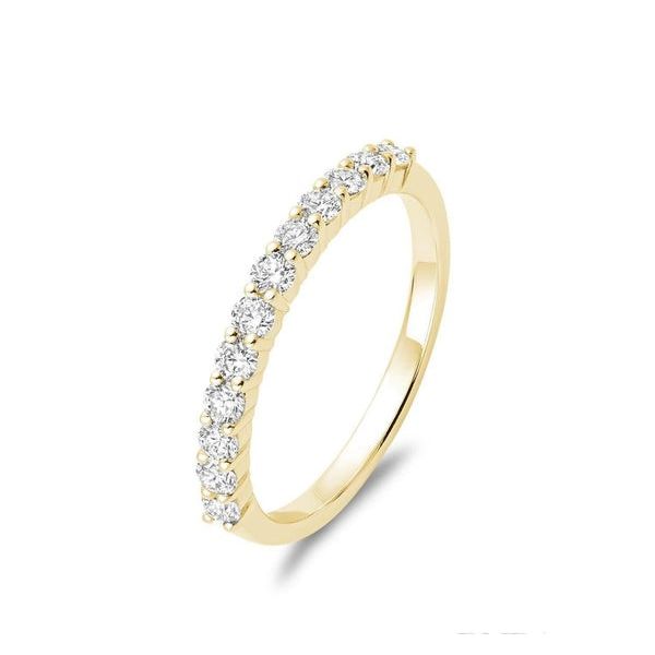 14K Yellow Gold Semi-Eternity Diamond Ring 0.25TW Barthau Jewellers Stouffville, ON