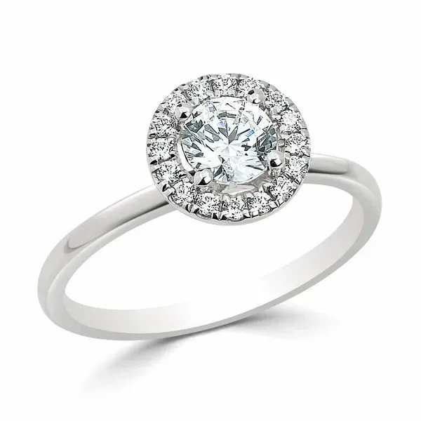 Halo Engagement Ring Barthau Jewellers Stouffville, ON