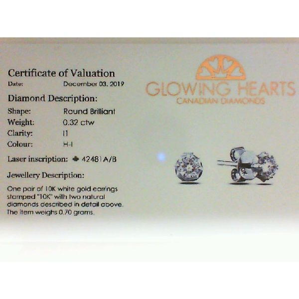 10KW 0.32tw Canadian Diamond Earrings Image 2 Barthau Jewellers Stouffville, ON