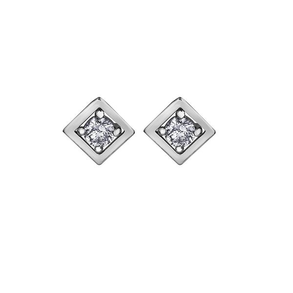 10K White Gold Diamond Set Earrings Barthau Jewellers Stouffville, ON