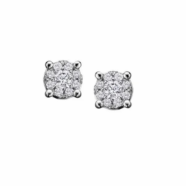 10K White Gold Diamond Set Earrings Barthau Jewellers Stouffville, ON