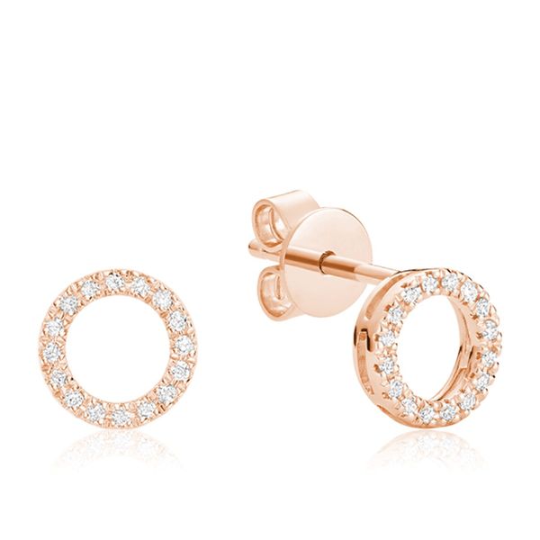 10KR Diamond Circle Earrings Barthau Jewellers Stouffville, ON