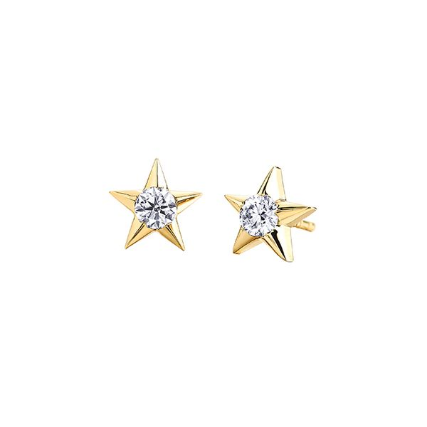 10KY Canadian Diamond Star Earrings Barthau Jewellers Stouffville, ON