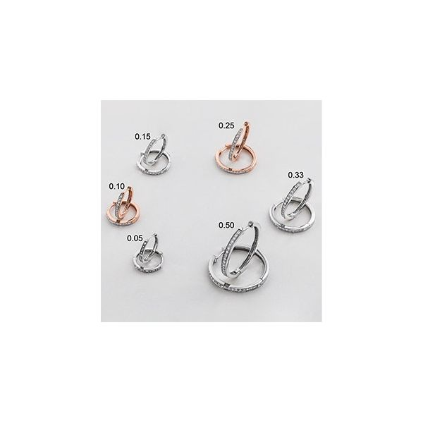 10K Rose Gold 0.15TW Diamond Hoop Earrings Image 2 Barthau Jewellers Stouffville, ON