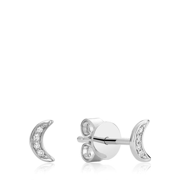 10KW Diamond Moon Earrings Barthau Jewellers Stouffville, ON