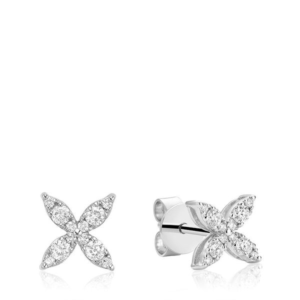 14KW 0.50TW Diamond Halo Earrings Barthau Jewellers Stouffville, ON