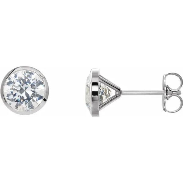 14K White Gold 0.64TW Diamond Bezel Stud Earrings Barthau Jewellers Stouffville, ON