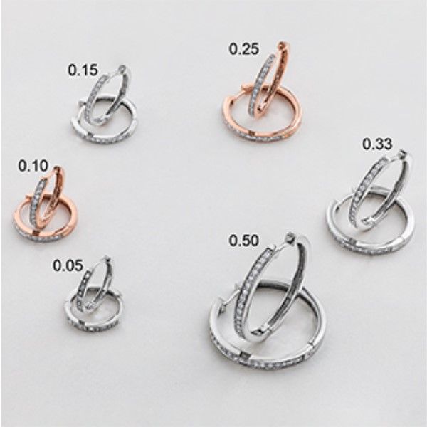 10KR 0.05TW Diamond Hoop Earrings Image 2 Barthau Jewellers Stouffville, ON