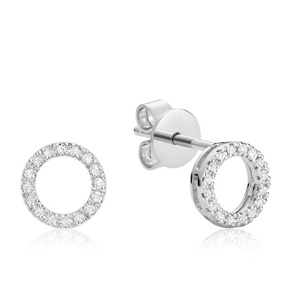 10K White Gold Circle Of Life Diamond Earrings Barthau Jewellers Stouffville, ON