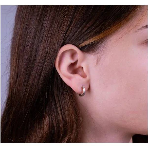 10K Yellow Gold DIAMOND HOOP EARRINGS Image 2 Barthau Jewellers Stouffville, ON