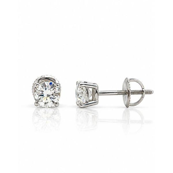 14K White Gold 1.00TW SI J-K DIAMOND STUD EARRINGS Barthau Jewellers Stouffville, ON