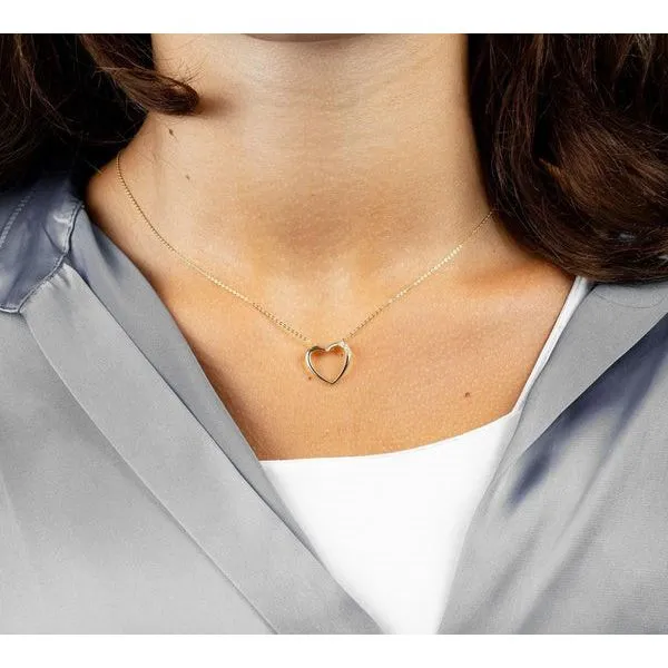 10K ROSE GOLD DIAMOND HEART NECKLACE Image 2 Barthau Jewellers Stouffville, ON