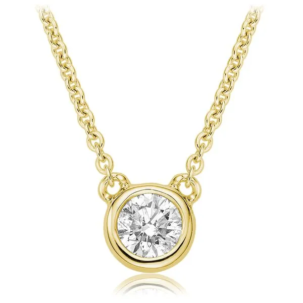 10K Yellow Gold 0.15TW DIAMOND BEZEL NECKLACE Barthau Jewellers Stouffville, ON