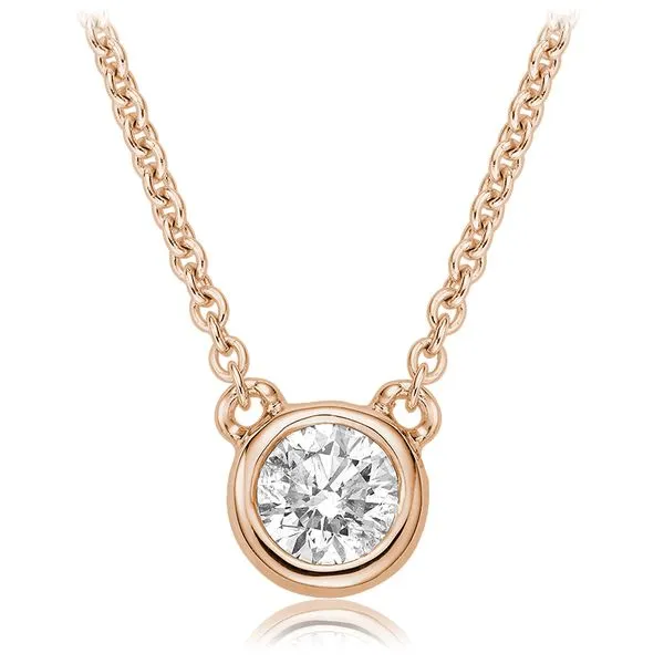 10K ROSE GOLD 0.15TW DIAMOND BEZEL NECKLACE Barthau Jewellers Stouffville, ON
