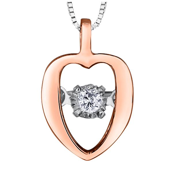 10KW/R DIAMOND SET HEART PULSE NECKLACE Barthau Jewellers Stouffville, ON