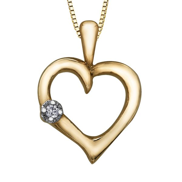 10KY DIAMOND SET HEART NECKLACE Barthau Jewellers Stouffville, ON