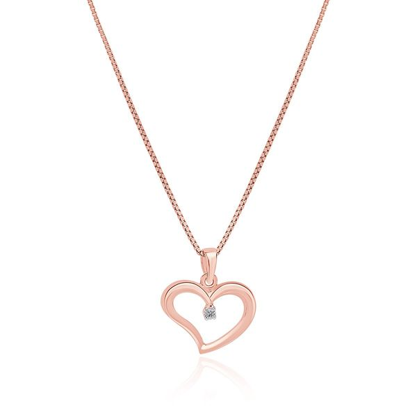 10KR Diamond Set Heart (Large) Necklace Barthau Jewellers Stouffville, ON