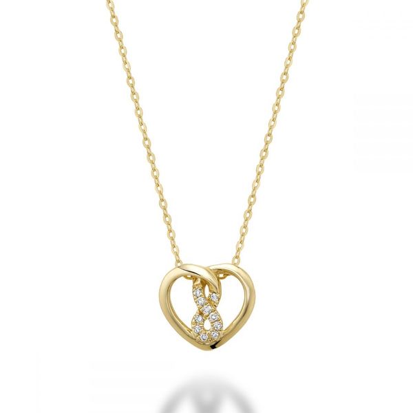 10KY Diamond Infinity Heart Necklace Barthau Jewellers Stouffville, ON