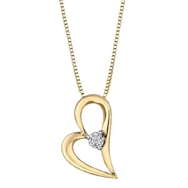 10KY DIAMOND SET HEART NECKLACE Barthau Jewellers Stouffville, ON