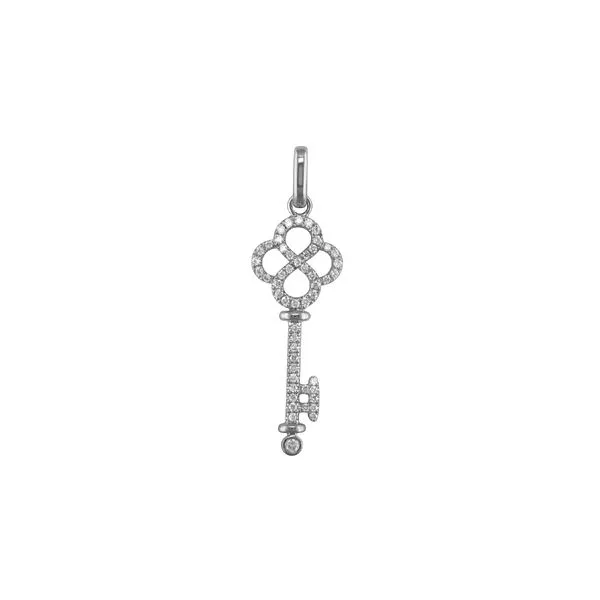 14KW 0.25TW DIAMOND KEY NECKLACE Barthau Jewellers Stouffville, ON