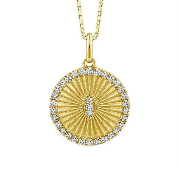 14K Yellow Gold 0.25TW Diamond Design Necklace Barthau Jewellers Stouffville, ON