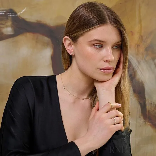 14K Yellow Gold 0.70TW Station Diamond Necklace Image 2 Barthau Jewellers Stouffville, ON