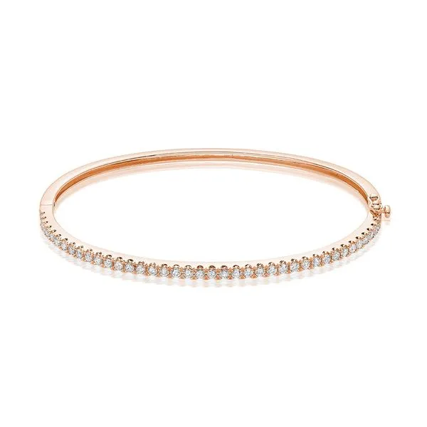 10K ROSE GOLD 0.35TW DIAMOND BANGLE BRACELET Barthau Jewellers Stouffville, ON