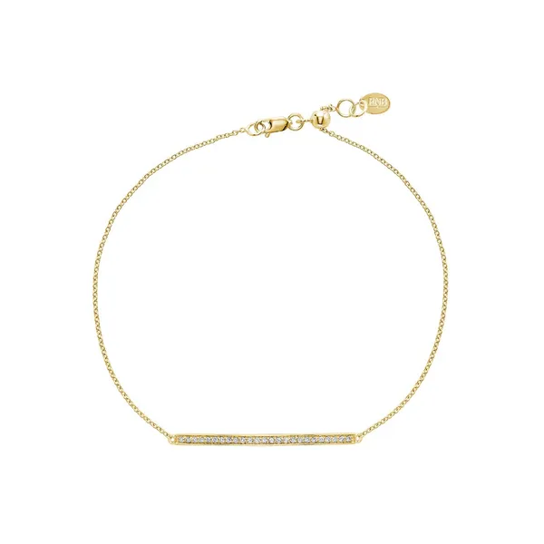 14K Yellow Gold Diamond Bar Bracelet Barthau Jewellers Stouffville, ON