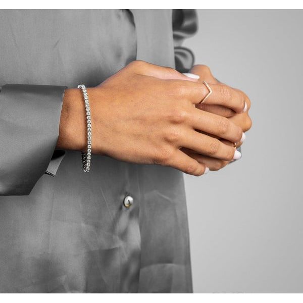 10K Yellow Gold 1.50tw Diamond Tennis Illusion Setting Bracelet Image 2 Barthau Jewellers Stouffville, ON