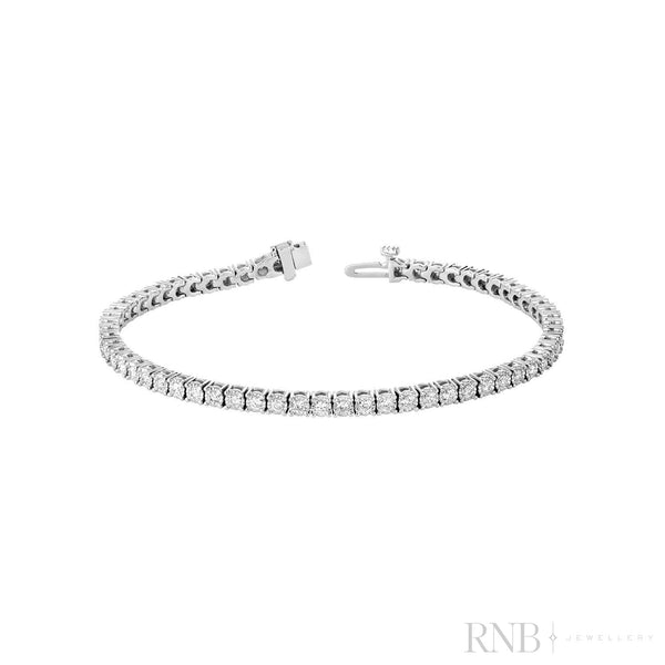 10K White Gold 1.50tw Diamond Tennis Illusion Setting Bracelet Barthau Jewellers Stouffville, ON