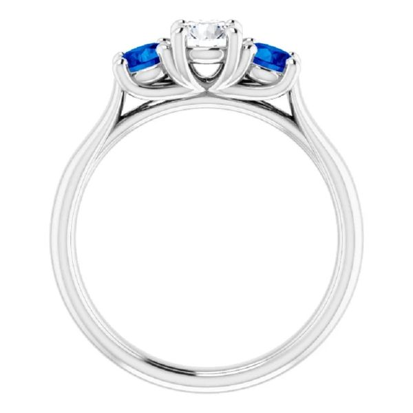 10KW Lab-Grown Diamond & Lab-Grown Blue Sapphire Ring Image 2 Barthau Jewellers Stouffville, ON